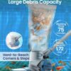 KOKIDO Rechargeable Cordless Pool Leaf Vacuum, 30GPM Strong Suction, 75 min Runtime, XL Heavy Duty Filter Bag, Leaves and Debris Removal, for Above Ground Pool and Inground Pools XV410