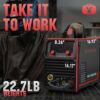135Amp MIG Welder,110V Flux Core Welder Flux MIG/Lift TIG/Stick 3-in-1 Large LED Digital Display Welding Machine IGBT Inverter Welder FLUX-135PRO
