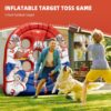 6Ft Football Target Toss Game – Inflatable Football Throwing Target Toy for Kids – Carnival Party Games