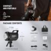 130W RGB LED Video Light APP/2.4G Control 17 Effects, 2500-7500K 19800lux/1m COB Continuous Lighting Output with CRI97/TLCI98 4 Dimming Curves, Spotlight for Studio Shoots, FS150C
