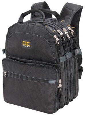 Custom LeatherCraft Black Polyester 13-in Zippered Backpack