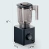 Chefman Obliterator 48 oz Countertop Blender for Smoothies, 1380W Motor to Crush Ice, Nuts, and Frozen Fruit with Stainless Steel Blade, Auto Blend Function, Includes 20 oz Travel Jar – Midnight