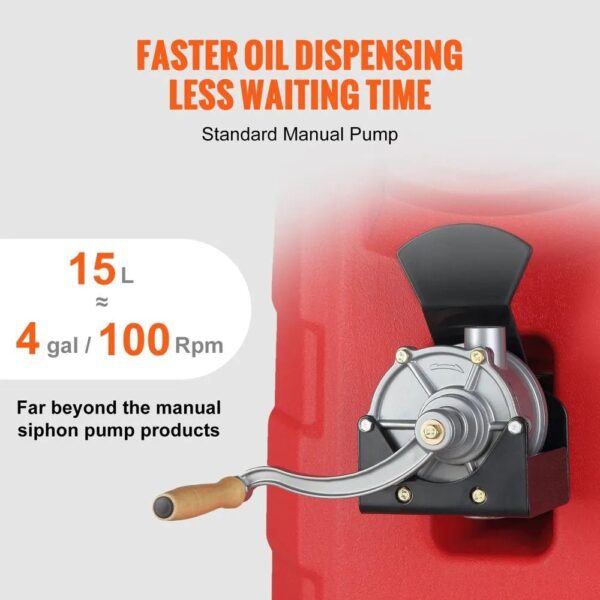 d803bf2c6fd8425aa94a2ad878670270 16 Gallon Fuel Caddy, 7.8 L/Min, Portable Gas Storage Tank Container