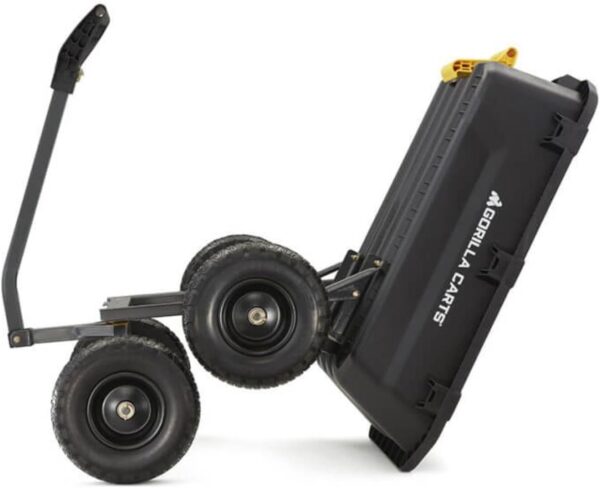 d8334a4db67b44a3afa6bf8a7775da7a 7GCG-NF Heavy-Duty Poly Dump Garden Cart with No-Flat Tires, 7 Cubic Feet, 1200-Pound Capacity, Black, Amazon Exclusive