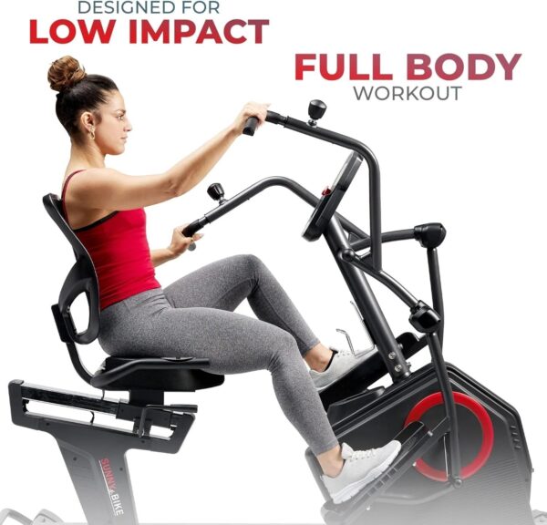 d8880777c7ba4efa9341662a938a3940 Health & Fitness Smart Recumbent Elliptical Bike with Bluetooth, 16 Resistance Levels, and App – SF-RBE4886SMART