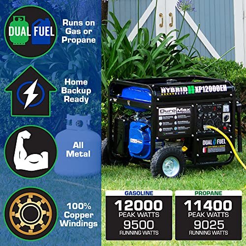 d8b2859c81fc461b951e677a1c0f57de XP12000EH Dual Fuel Generator – 12,000W Gas/Propane, 457cc 4-Stroke Engine, EPA/CARB Compliant