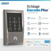Encode Plus Smart Wi-Fi Lock for Front Door, Keyless Entry Deadbolt, Unlock with Apple Watch, Built-in WiFi and App Control, Easy Install, Alexa & Apple HomeKit Compatible, Matte Black