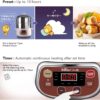 Bear Electric Food Steamer,Stainless Steel Digital Steamer, 3 tier 8L Large Capacity Vegetable Steamer