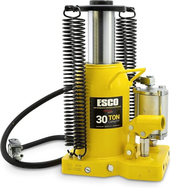 d9506dfd316f4f258d28cd7fa50942cd ESCO 30 Ton Pro Series Air Hydraulic Bottle Jack – Heavy Duty Lifting for Automotive and Industrial Use