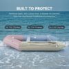 CO-Z 10ft Inflatable Dinghy Boat, 4 Person 990lb Transom Sport Tender Boat with Pump Aluminum Oars Floor, Heavy Duty Inflatable Raft Kayak for Adults