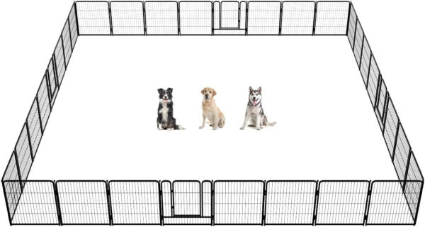 FXW Rollick Dog Playpen for Yard, RV Camping, 32 inch 8 Panels for Small and Medium Dogs│Patented