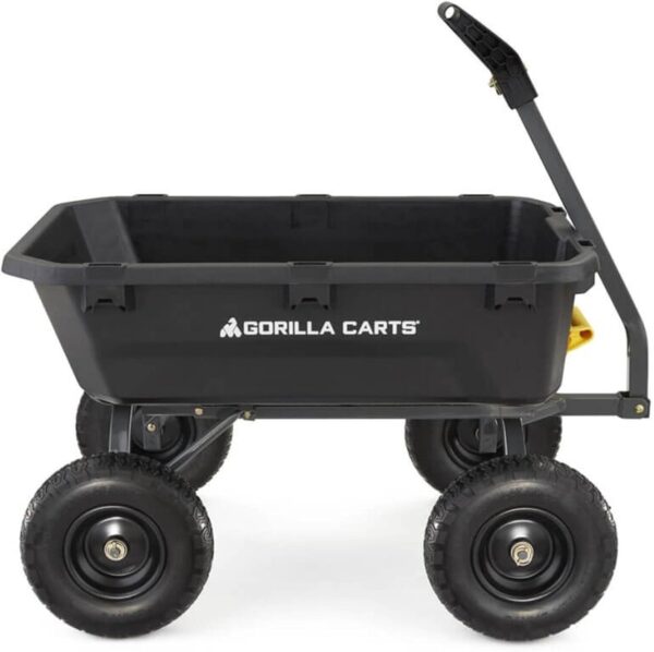 daad5a0f4ba041fd82e3e94017d4f15e 7GCG-NF Heavy-Duty Poly Dump Garden Cart with No-Flat Tires, 7 Cubic Feet, 1200-Pound Capacity, Black, Amazon Exclusive