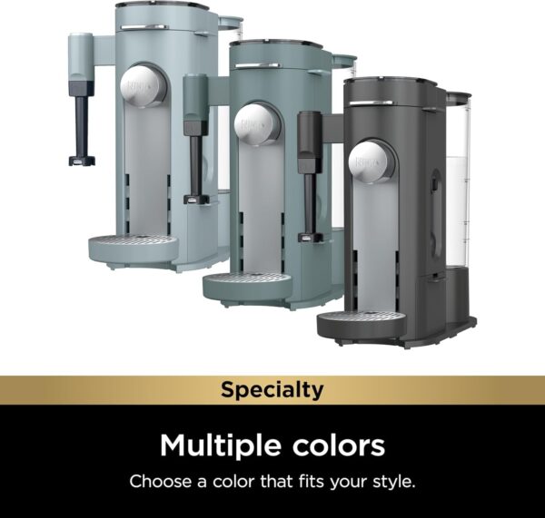 Ninja Pod & Grounds Specialty Single-Serve Coffee Maker, K-Cup Pod Compatible, Brews Grounds, Compact Design, Built-In Milk Frother, 56-oz. Reservoir, 6-oz. Cup to 24-oz. Mug Sizes, Stone, PB051ST