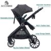 2 in 1 Baby Stroller, Convertible Bassinet Pushchair for Infants and Newborns 0-36 Months