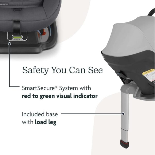 daff9959e21543429ad2dc01c5ee3113 UPPAbaby Mesa Max Infant Car Seat/Base with Load Leg and Robust Infant Insert Included (White+Grey Chenille)