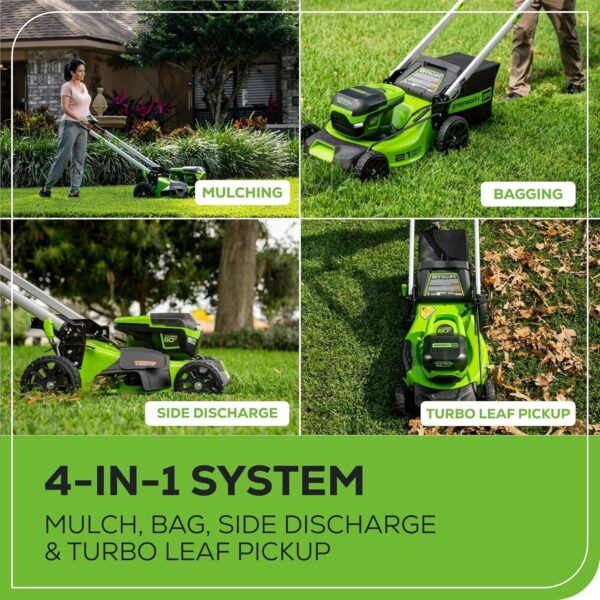 db18d2b6668a43e2bbdfcd9009bba5ed 60V 21” Cordless (Self-Propelled) Lawn Mower , 2 x 4.0Ah Batteries and Dual Port Rapid Charger