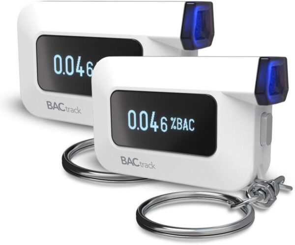 C6 Keychain Breathalyzer 2-Pack – Professional Accuracy, Smartphone Connectivity, Apple & Android Compatible