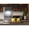 Countertop Nugget Ice Maker | Ice Machine with WiFi Connectivity | Smart Home Kitchen Essentials | Black Stainless