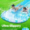 JOYIN 32.5FT Water Slide and 2 Inflatable Boards, Extra Long Double Lawn Heavy Duty Splash Mat Pad with Sprinkler for Kids Adults Backyard Summer Water Toy Outdoor Fun, Blue, Orange