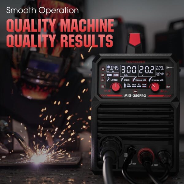 db9c24670fe340a4a757ffbce55d77de 135Amp MIG Welder,110V Flux Core Welder Flux MIG/Lift TIG/Stick 3-in-1 Large LED Digital Display Welding Machine IGBT Inverter Welder FLUX-135PRO