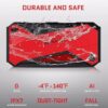 Peak 1600A 18000mAh Car Battery Jump Starter, up to 7.2 Gas, 5.5L Diesel Engines, Portable Battery Booster with Smart Charging Port, LCD Display, Intelligent Jumper Clamps, DJS90, Red Black