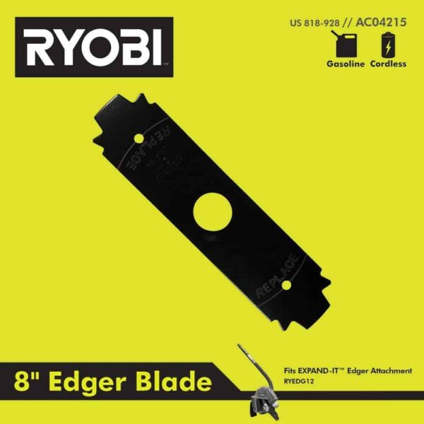 RY40760-AC 40V HP Brushless 9 in. Edger w/ Extra Edger Blade, 4.0 Ah Battery and Charger