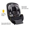 Grow and Go All-in-One Slim Convertible Car Seat, Rear Facing, 5-40 lbs, Forward Facing (30–65 lbs), High Back Booster Seat 40-100 pounds, Aqua Pop