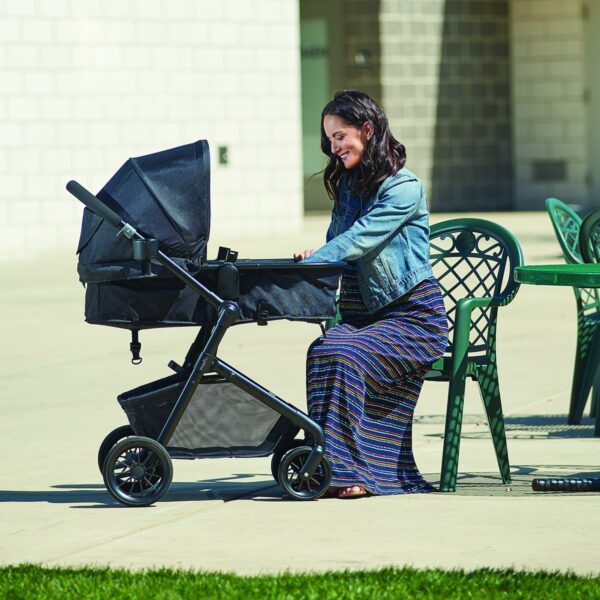 Pivot Modular Travel System with LiteMax Infant Car Seat with Anti-Rebound Bar (Desert Tan)