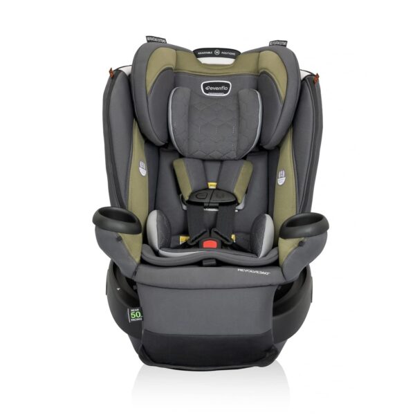 Revolve360 Extend Convertible Car Seat with 360 Degree Rotation, Extended Rear-Facing, Forward-Facing, Booster Mode, and Secure Latch Install, Revere Gray