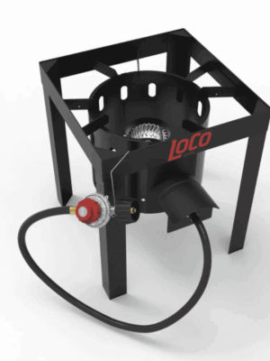 LoCo COOKERS 1-Burner Propane 20-lb Cylinder Manual Iron Outdoor Burner