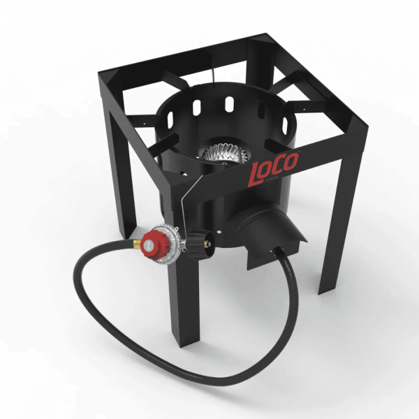 LoCo COOKERS 1-Burner Propane 20-lb Cylinder Manual Iron Outdoor Burner