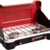 Camp Chef Mountain Series Everest 2X – High Output Two-Burner Camp Stove – Lid Doubles as Windscreen – Portable Cooking Stove – For Outdoor Cooking – 20,000 BTU Burners – 215 Sq In Cooking Area