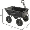 Heavy Duty Poly Utility Dump Wagon Garden Cart w/Pneumatic Tires, 6 Cu Ft – 1200 lb Capacity Outdoor Wheelbarrow for Yard, Landscaping & Gardening, Lawn Tractor or ATV Towable-Gorilla Carts
