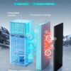 EUHOMY 3.2 Cu.Ft Mini Fridge with Freezer – 2-Door Compact Refrigerator for Bedroom, Dorm, Office or Apartment, Silver