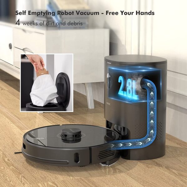 dd8e8b797f8446c1a51aefaa5ce9cfa2 N2 Robot Vacuum with Self-Emptying