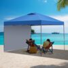 GDY 10×10 Pop Up Canopy Tent, Outdoor Canopy Tent, Patio Tent,Commercial Instant Gazebos,4 Sidewalls, Portable Shelter Canopies, with 4 sandbags, Blue.