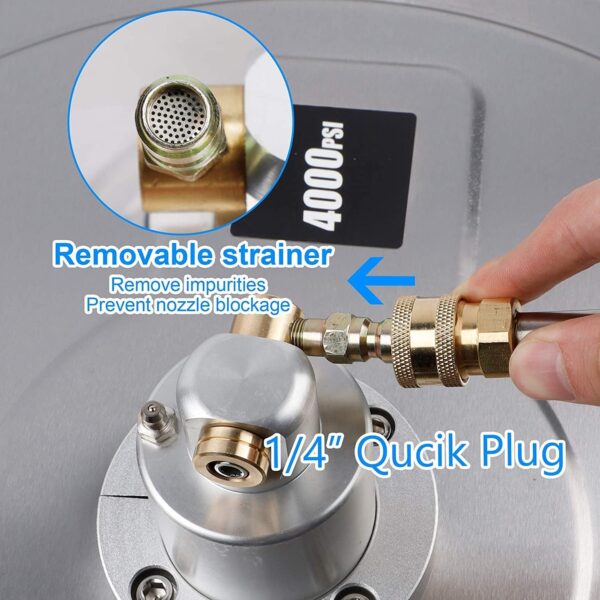 ddccd15de88b4d4db9759c128ec1ca71 Stainless Steel Housing 1 4 Quick Connector, Power Washer Attachment with 2 Extension Wand, 2 Replacement Nozzles