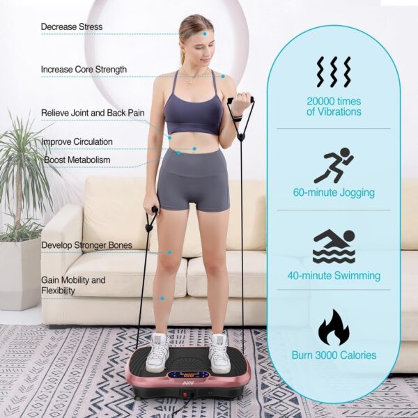 de41eec79ace4f67bac93774349b8344 Vibration Plate Fitness Platform Exercise Machine Vibrating Lymphatic Drainage Shaking Full Body Shaker Workout Vibrate Stand Shake Board Sport Gym for Weight Loss Fat Burner for Women Men