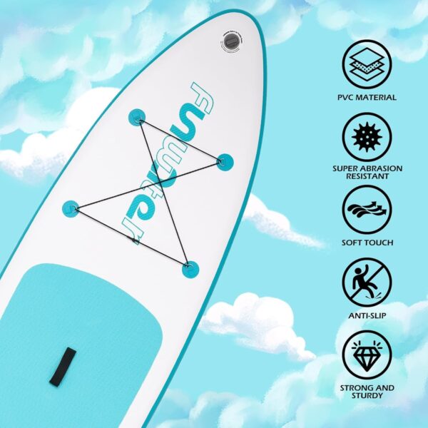 de6f09ddfce7442f81d20b5557692f58 FunWater Inflatable Ultra-Light Stand Up Paddle Board for All Skill Levels with Premium SUP Paddleboard Accessories,Non-Slip Comfort Deck for Youth & Adults