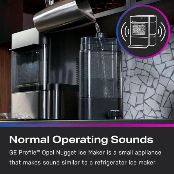 GE Profile Opal 2.0, pellet ice maker with WiFi and smart connectivity, chewable and breakable countertop ice maker, 38 pounds 24 hours