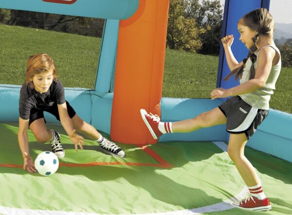 df27c300d49b4547a92b3161d0872966 Little Tikes Jump ‘n Slide Inflatable Bouncer Includes Heavy Duty Blower With GFCI, Stakes, Repair Patches, And Storage Bag, for Kids Ages 3-8 Years