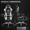 Gaming Chair, Computer Chair with Footrest and Lumbar Support, Height Adjustable
