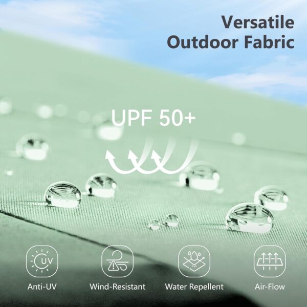 dfe6f80e5b874831852293d20d4fd281 15ft Double Sided Patio Umbrella with Solar Lights, Outdoor Large Umbrellas with Crank Handle and 36 LED Lights, Rectangular Market Umbrella with Base Included for Deck Pool Shade