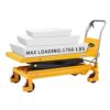 APOLLOLIFT Hydraulic Lift Table Cart – 770 lbs Capacity, 51′′ Max Height, Double Scissor Lift with Safety Guard & 4 Wheels