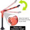 1100lb Folding Dismountable Household Hoist Truck Crane with Electric Hoist (110V) – 880lb Pulling Force, Jib Cranes for Factory, Warehouse, Construction