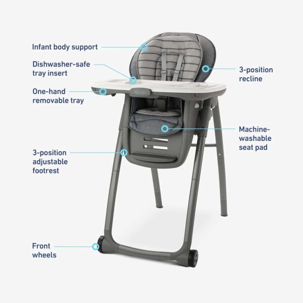 e0596434f8f64287b84f165038d1e644 Graco Table2Table Premier Fold 7 in 1 Convertible High Chair | Converts to Dining Booster Seat, Kids Table, and More, Maison