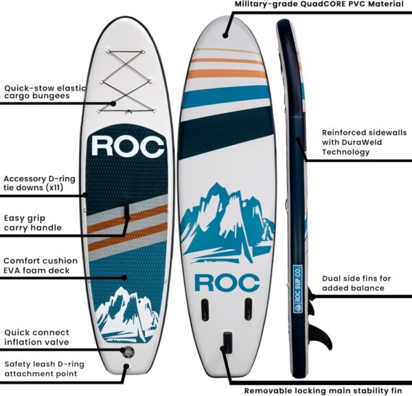 e08b0387e4804e5381682851131eec59 Roc Inflatable Stand Up Paddle Boards with Premium SUP Paddle Board Accessories, Wide Stable Design, Non-Slip Comfort Deck for Youth & Adults