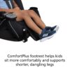 Grow and Go All-in-One Slim Convertible Car Seat, Rear Facing, 5-40 lbs, Forward Facing (30–65 lbs), High Back Booster Seat 40-100 pounds, Aqua Pop