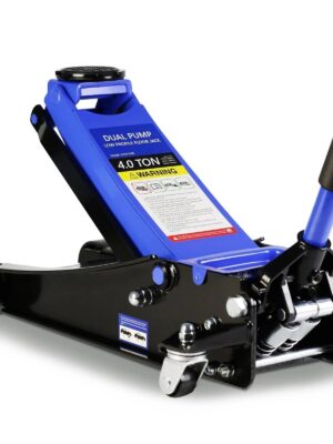 4-Ton Floor Jack, Low Profile Car Jack, Heavy-Duty Trolley Jack Car Lift with Dual Pump Pistons, Lifting Range 4′′-21′′, 8000LBS
