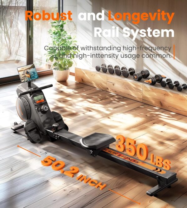 e169e720117746afb5ab5231fc3106d8 Magnetic/Water Rowing Machine 350 LB Weight Capacity – Foldable Rower for Home Use with Bluetooth, App Supported, Tablet Holder and Comfortable Seat Cushion